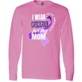 thumbnail image 3 of Inktastic I Wear Purple For My Mom Lupus Awareness Long Sleeve T-Shirt, 3 of 5