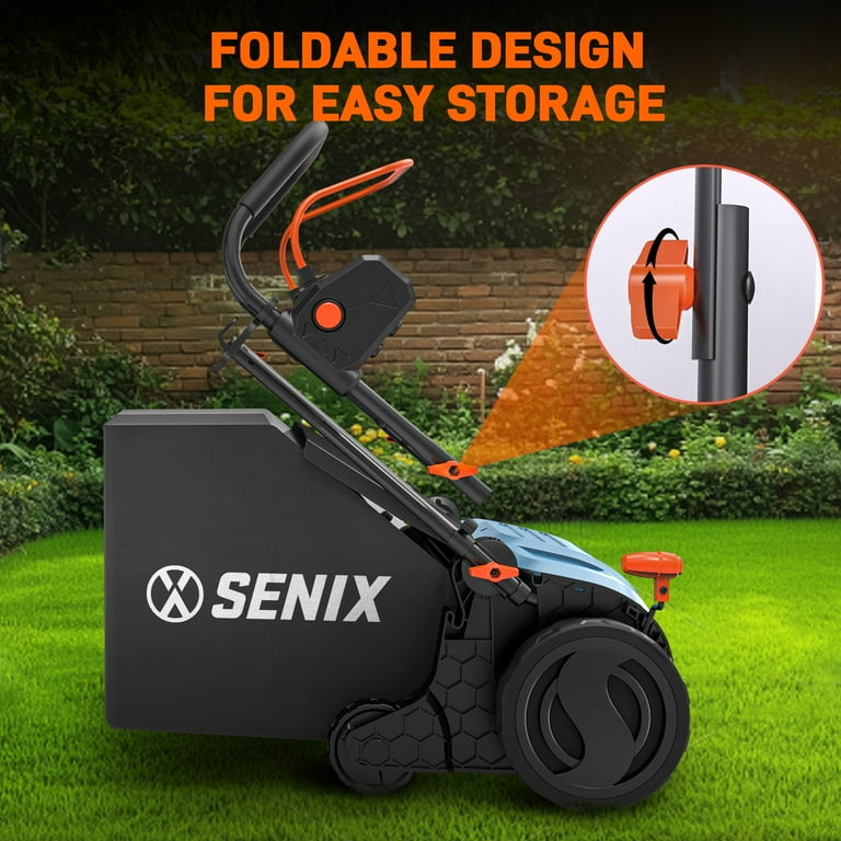 SENIX 15-Inch Electric Lawn Dethatcher and Scarifier with Yard Bag