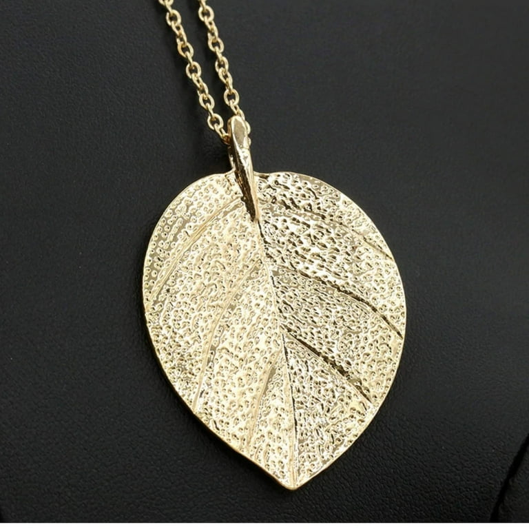 Maya's Grace Ladies Long Chain Jewelry Women Special Leaves Leaf Sweater Pendant Necklace
