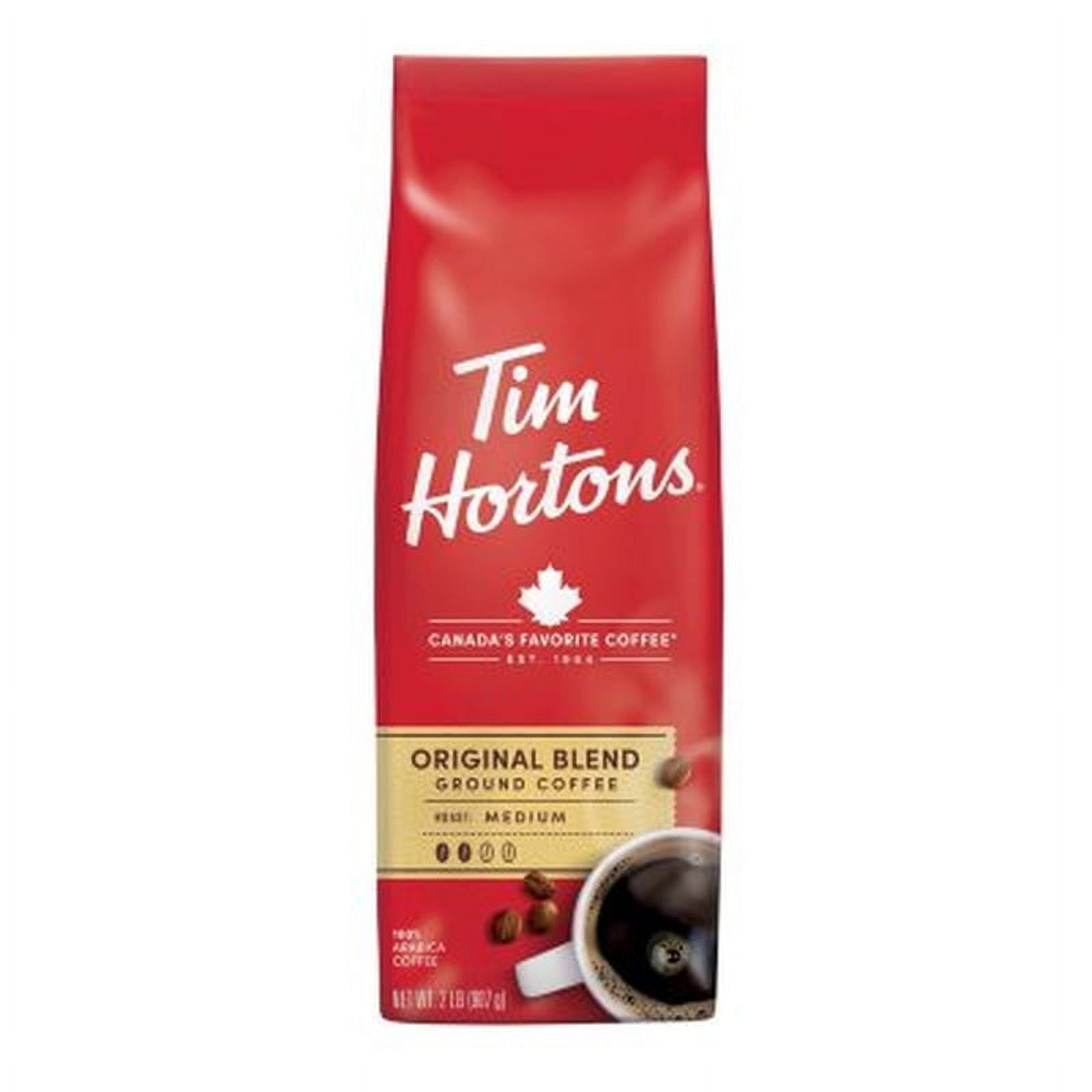 Tim Hortons Dark Roast Ground Coffee, 100% Arabica, 12 oz Tim Hortons Dark Roast Ground Coffee, 100% Arabica, 12 oz