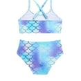 thumbnail image 3 of Kids Girls Tankinis Two Pieces Swimsuits Hawaiian Beach Sport Leopard/Mermaid Bathing Suit Set for 7-14 Years, 3 of 6