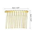 thumbnail image 2 of Unique Bargains No Slip Hair Side Combs Accessories 4 Pcs Metal Gold Tone, 2 of 6