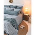thumbnail image 4 of Ensemble de Housse de Couette en Lin Vichy Gris Bleu (3 Pcs), 4 of 5