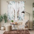 thumbnail image 6 of Easter Bunny Kitchen Curtains 63 Inch Length, Eucalyptus Leaves Cute Rabbit White Flowers Tiers Curtains for Living Room Berdoom Bathroom, Light Filtering Drapes Window Treatment 2 Panels 42"Wx63"L, 6 of 8