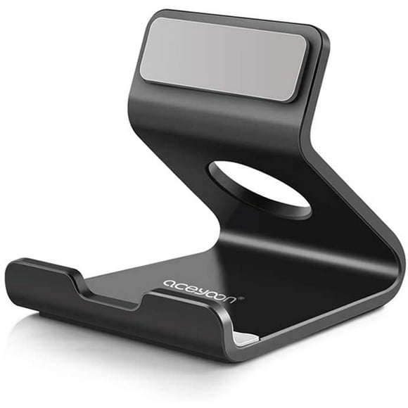 Phone Holder Tablet Stand Universal Cell Phone Stand for Desk Portable Mini Aluminum Alloy Desktop Phone Holder Stand Compatible for Galaxy S20 / S10 / S8, Phone 12 / XR/XS, Pixel 4a / 3XL