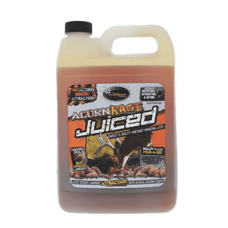Wildgame Innovations Acorn Rage Juiced™ Deer Attractant Mineral Lick, 1 Gallon Jug, (Best Deer Mineral For Antler Growth)