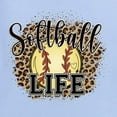 thumbnail image 2 of Softball Life Animal Print Girl Sports Womens Graphic T-Shirt, Light Blue, XX-Large, 2 of 5