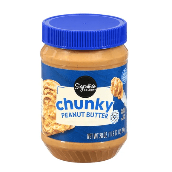 Signature S Chunky Hearty Crunchy Peanut Butter, 28 oz