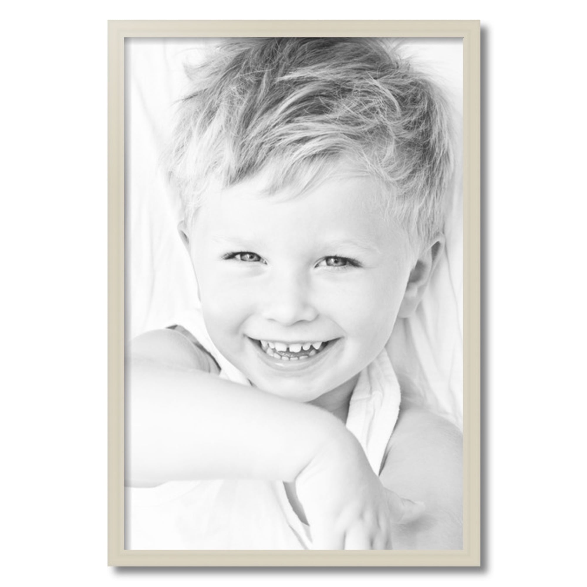 ArtToFrames 20x30 CM / 7.87x11.81 INCH White Picture Frame, This 1.00 Inch  Wood Poster Frame is White (CMWOM-4100)
