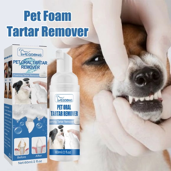 60ml boxed pet tartar remover to remove tartar, yellow teeth, bad breath, teeth cleaning, teeth cleaning, oral foam cleaning