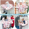 thumbnail image 6 of Shopping Cart Cover for Baby,2-in-1 High Chair Cover Soft,Portable, and Machine Washable,Comfortable Cotton Seat Pad with Safety Harness and Portable Cloth Bag,Fits All Supermarkets and Restaurants, 6 of 6
