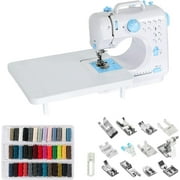 Sewing Machine for Beginners, Portable Electric Sewing Machine with 12 Stitches, Extension Table, and 13 Presser Feet, Complete Sewing Kit
