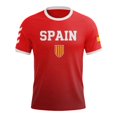 thumbnail image 5 of WAYUTE Men's Spain Soccer T Shirt Short Sleeve Athletic Crew Neck Tee with DIY Name Number Patriotic Pattern Sport Top for Game Days, 5 of 5