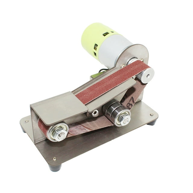 Affûteur de Couteau à Angle Fixe à 15 Degrés Ponceuse à Ceinture 7 Niveaux Réglables Polisseuse 100W avec 10 Pcs Ceintures de Ponçage