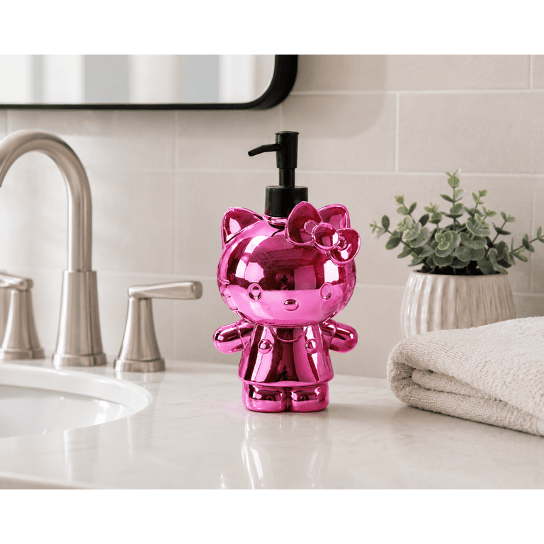 Hello Kitty Pink Poly-Resin Lotion Pump, Prettiest in Pink, Sanrio