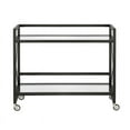thumbnail image 6 of Evelyn&Zoe 38" Blackened Bronze Metal/Glass Bar Cart, 6 of 10