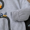 thumbnail image 6 of 2T Baby Boys Clothes Baby Boys 2PCS Outfits 2-3T Boys Long Sleeve Round Neckline Top Pants Set Gray, 6 of 8