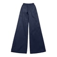 thumbnail image 5 of Khunlpohl Womens Casual Pants Elastic Waist Solid Color Joggers Pant Straight Legs Lightweight Loose Trousers with Pockets, 5 of 5