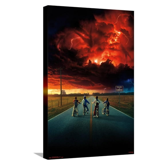 Netflix Stranger Things: Season 2 - Key Art Canvas Wall Poster, 14.725" x 22.375"