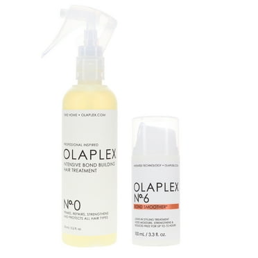 Olaplex No.0 Intensive Bond Building Treatment 5.2 oz & No.6 Bond Smoother Reparative Styling Creme 3.3 oz - COMBO Pack