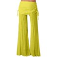 thumbnail image 4 of Dagaeig Womens Dance Pants Yoga Pants Flare Yoga Pants Lifting Wide Leg Pants for Women Loose Casual Work Trouser Pants Yellow L, 4 of 4