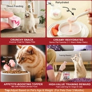 Freeze Dried Yogurt Dog Cats Treats with Strawberry Blueberry Cranberry Mixed Flavours 100g, High Protein Yogurt Snacks for Cats Dogs Training