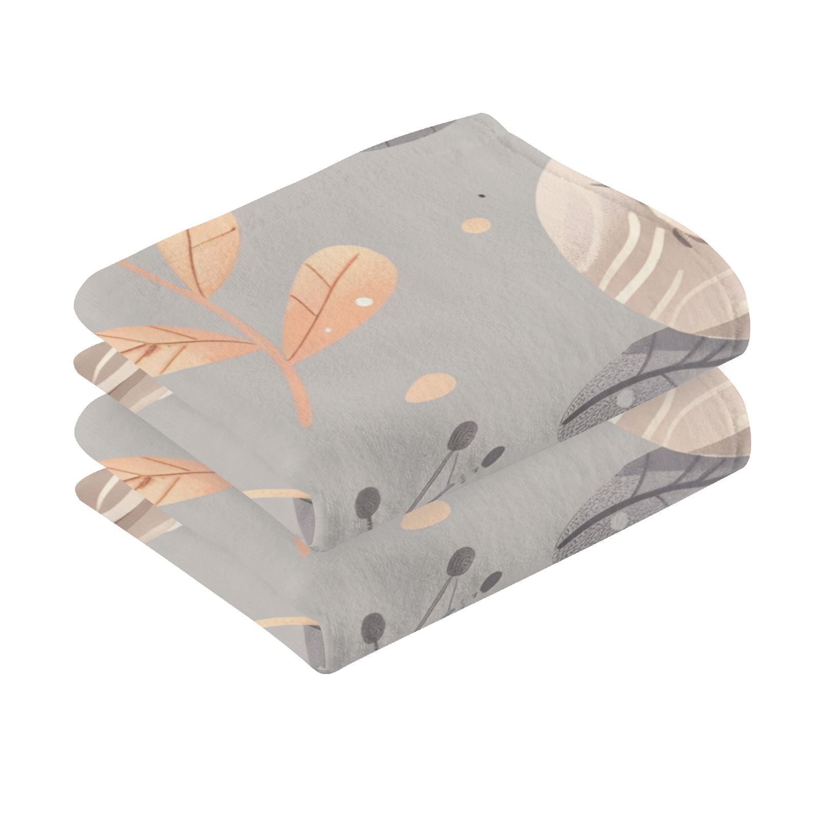 Snails Leaves Hand Towels Cotton Bath Towels Large Face Towels Absorbent for Bathroom 2 Packs