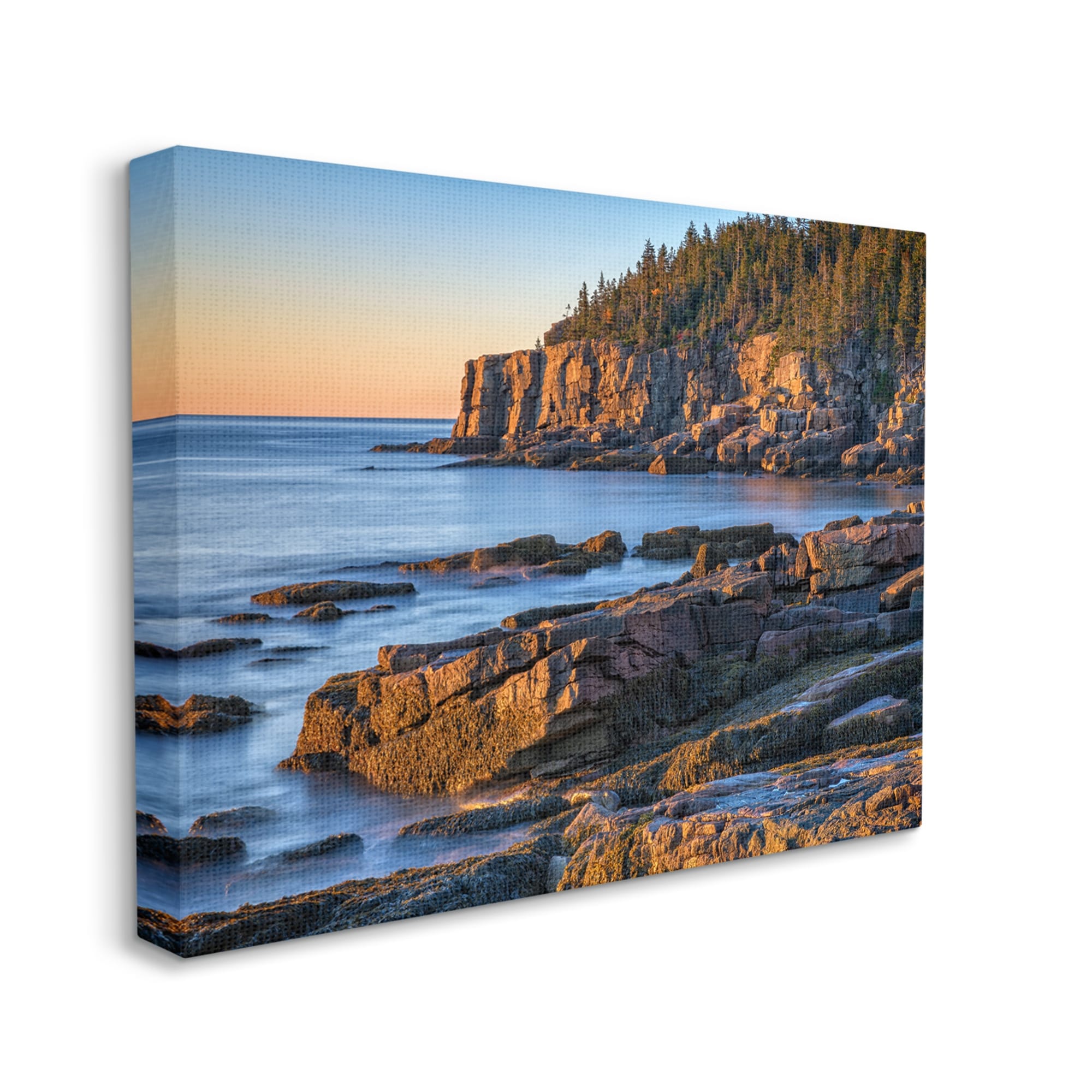 Stupell Rocky Cove Ocean Cliffs Landscape Photography Gallery Wrapped Canvas Print Wall Art