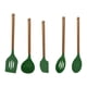thumbnail image 1 of Utensilios de cocina de silicona con mango de madera de 5 piezas - mango de madera de acacia, 1 of 5