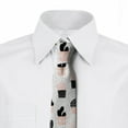 thumbnail image 2 of Cactus Necktie, Foliage Silhouettes, Dress Tie, 3.7", Pale Coral Black White, by Ambesonne, 2 of 3