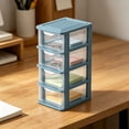 thumbnail image 5 of JOGZMZ 4-Tier Clear Plastic Desktop Drawer Organizer with Dust-Proof Lid for Cosmetics and Office Supplies, 5 of 6