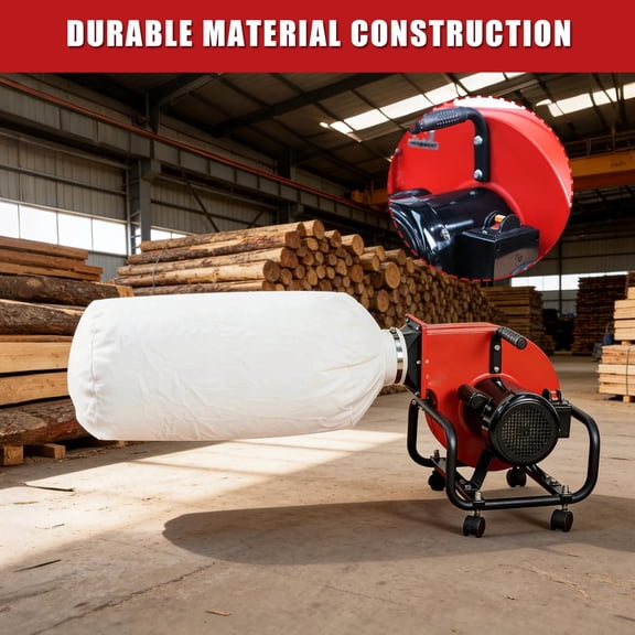 Historyli Horizontal Woodworking Dust Collector, 750W High-Power Vacuum System for Workshop Cleaning
