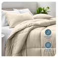 thumbnail image 2 of Comforter Set - Oversized Queen Size - Ultra-Soft - Goose Down - Premium 1800 Series - All Season Warmth (Oversized Queen, Sand), 2 of 6