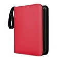 thumbnail image 1 of Classeur Durable à 400 Pochettes pour Cartes, Organisateur, Support, Contenant à Fermeture Éclair, Pochettes de Rangement, Rouge, 1 of 8