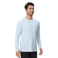 thumbnail image 3 of Zfeel Long Sleeve Shirt for Men, High-Performance Dry Fit Tee, 100% Polyester, Lightweight Moisture-Wicking, Light Blue, 2XL, 3 of 6