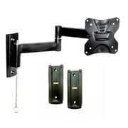 Portable Travel RV TV Mount with Locking Articulating Arm 2311L-2 Allows 1 TV to be used in 2 Locations, 2 Wall Brackets & 1 Locking Mount Keeps TV Secure in Moving Vehicles up to VESA 100x100