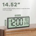 thumbnail image 2 of Reloj de pared JALL con pantalla LCD digital grande de 14,5 pulgadas con batería, 2 of 7