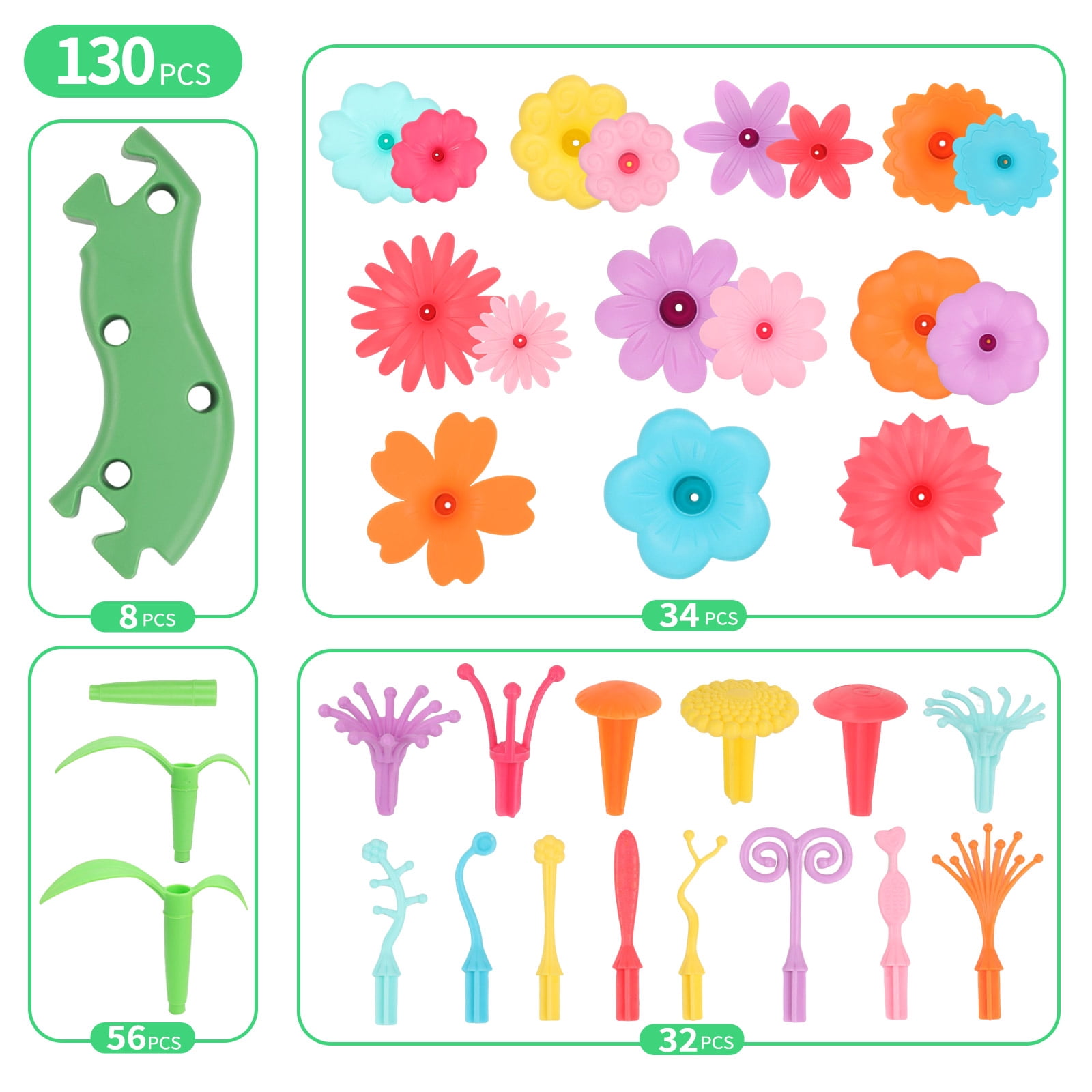 学校で作ったお花たて CENOVE Flower Garden Building Toys, STEM Educational Toys for