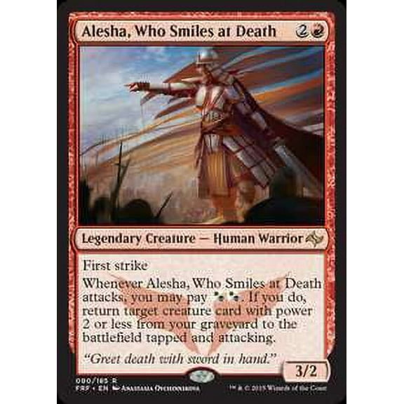 MtG Fate Reforged Rare Alesha, Who Smiles at Death (Foil) #90