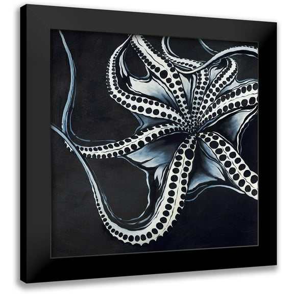 Atelier B Art Studio 12x12 Black Modern Framed Museum Art Print Titled - OCTOPUS TENTACLE