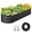 Gray 4.5x2x1.5 ft, variant on MAROUTE Oval Raised Garden Bed 6x3x1 ft, Galvanized Metal Planter Box for Vegetables, Tool-Free Assembly, 2 Pcs