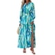 thumbnail image 1 of Vestido PRETTYGARDEN 2025 Floral Maxi de Manga Larga Azul M, 1 of 8
