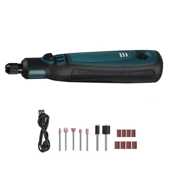 Adjustable Speed Rotary Tool 3.6V, 15 Accessories Easy Grip for DIY Projects & Repairs