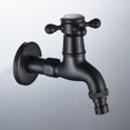 thumbnail image 1 of 1 grifo de agua fría vintage (negro) con interfaz G1/2 de una sola manija - Grifo de fregona montado en la pared para lavabo de baño, 1 of 5