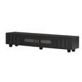 thumbnail image 5 of Yesfashion Modern Tv Stand for Tvs Up To 80 Inches,Glass Door,2 Drawers And Cabinets,Solid Wood Legs,Metal Handles Tv Storage Cabinet for Living Room Bedroom White, 5 of 10