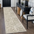 thumbnail image 2 of GLATTICE Runner Rug for Hallway 2x10 Non Slips Rug Runner Super Soft Kitchen Runner Rug Printed Faux Wool Floral Thin Rugs for Entryway Laundry Room Bedroom, Taupe Beige with Ivory Hues, 2 of 7