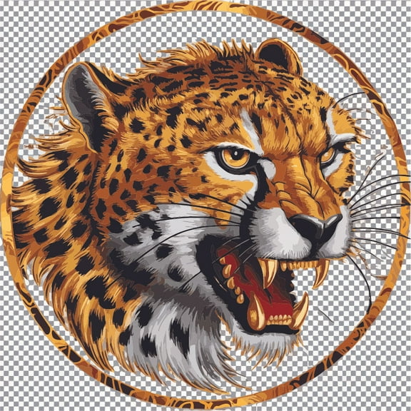 Leopard Cheetah Tiger Animal Jungle Wild Adventure Fun Colorful Animals Forest Creature Wall Art Sticker Designs Vinyl Stickers For Home House Walls Rooms Windows Bedroom Decoration Size (26x26 inch)