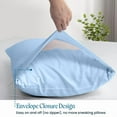 thumbnail image 4 of Light Blue Egyptian Cotton Pillow Cases, 100% Egyptian Cotton, Standard/Queen Size 20x30 inch, Soft & Cooling, Hypoallergenic, Set of 2 Solid Pattern with Envelope Closure, 4 of 5