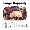 thumbnail image 3 of Skull USB Case Digital Bag Cord Organizer Box Charger Case Oxford Cloth Waterproof Electronics Storage Bag 5.9x9.44x3.14 in, 3 of 6