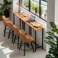 thumbnail image 6 of HiiKaa Bar Table,Rectangular Pub Table,43” Counter Height Bar Table, Industrial Bar Height Table,Dining Table for Kitchen, Living Room,Easy to Assemble,Rustic Brown, 6 of 6